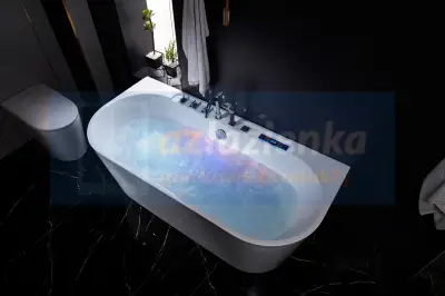 Wanna z hydromasażem LS-4470 170cmx80cmx58cm chromoterapia podgrzewacz